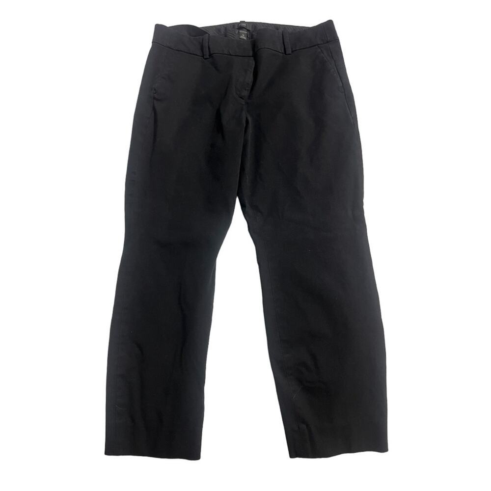 J. Crew Black Black Bi-Stretch Cameron Crop Pant - Size 12